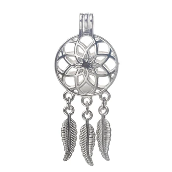 

6pcs/lot Dream Catcher Pearl Cage Pendant Floating Locket For Oyster Pearl Pendant Locket Fairytale Party Essential Oil Diffuser