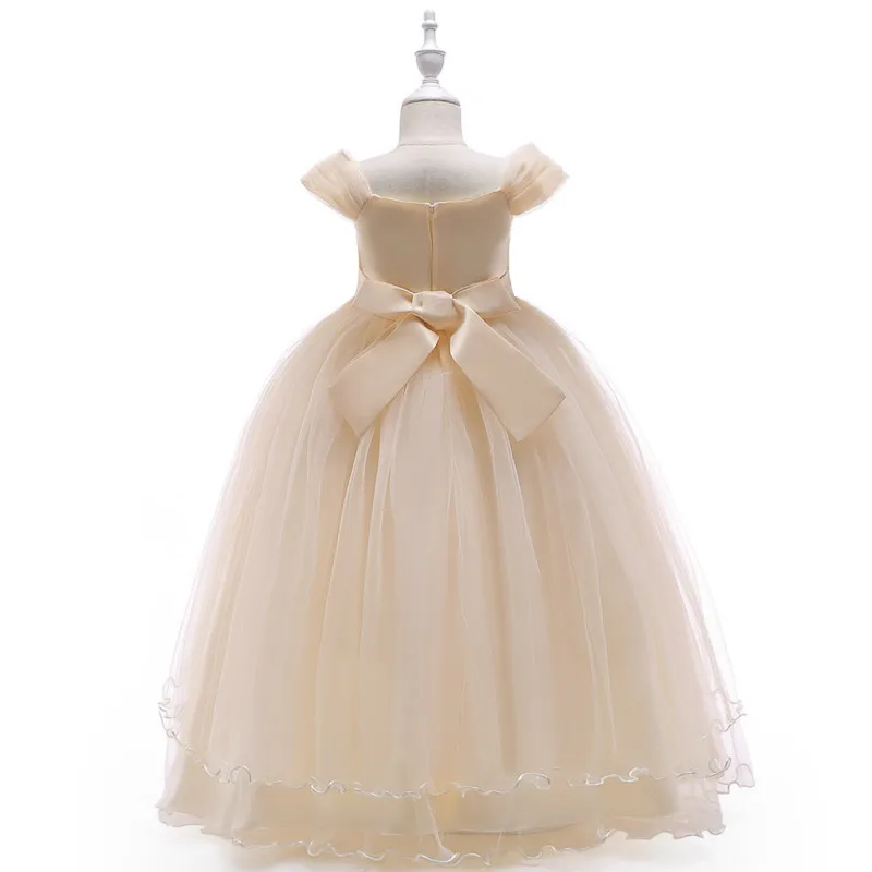 Г. Новое летнее платье принцессы без рукавов свадебное платье для девочек нарядное платье для девочек от 5 до 14 лет