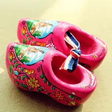 2," Нидерланды; Голландия обувь на деревянной подошве; туристическая Сувенирный магнит на холодильник розово-красный