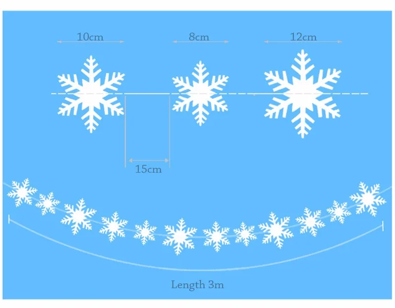 3D вечерние украшения бумажная Свадебная гирлянда экран Декор 3 размера снежинки состав День рождения Рождественская вечеринка поставки
