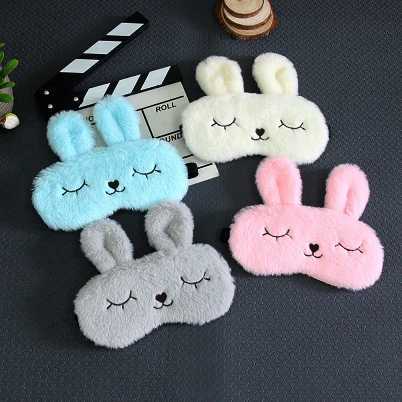 

Plush Rabbit Pattern Ice Compress Eyes Masks Cartoon Rabbit Ice Bag Eye Patch Shading Eye Cover for Sweet Sleeping Home Bedroom