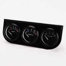 3in1 12V Car Water Temp Gauge 52MM Racing Oil Pressure Meter Voltmeter With Sensor Triple kit Auto Electronic Gauge Accessory