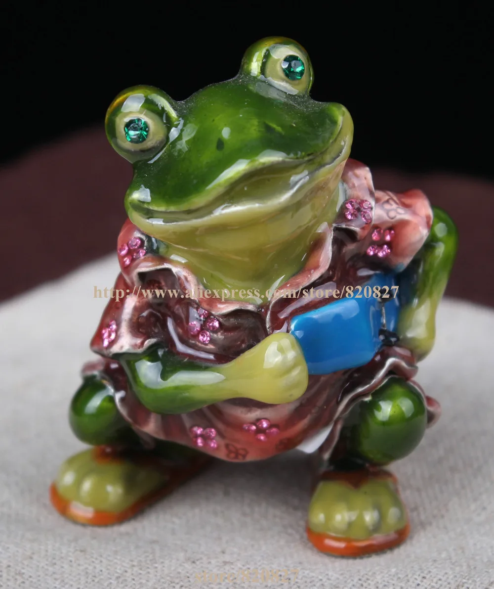 Skateboard Frog Faberge Styled Trinket Box Handmade Cute Frog keepsake Box Frog Jewellery Box Gift Casket Birthday Gift