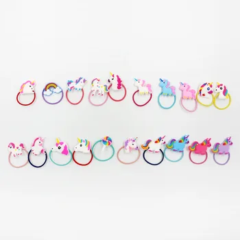 

10pcs Unicorn Party Decoration Elastic Hair Band Happy Birthday Party Decoration Kids Baby Shower Girls Mermaid Party Supplies