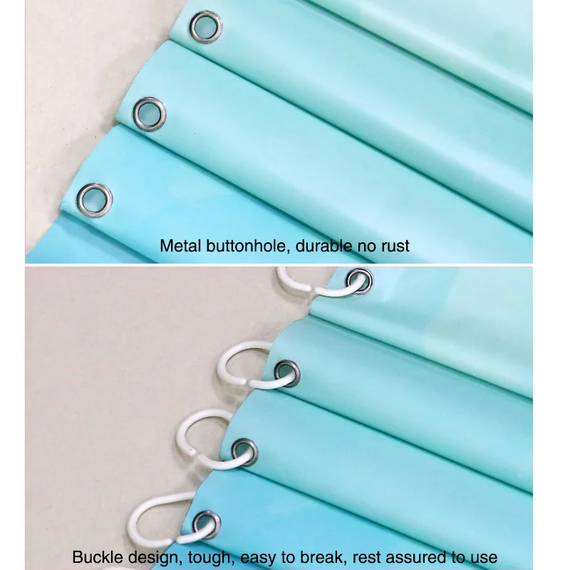 180X180cm Waterproof Shower Curtain Flower Cartoon New Eco-friendly PEVA Material Bathroom Curtains Beach Seashell Door Curtain (3)