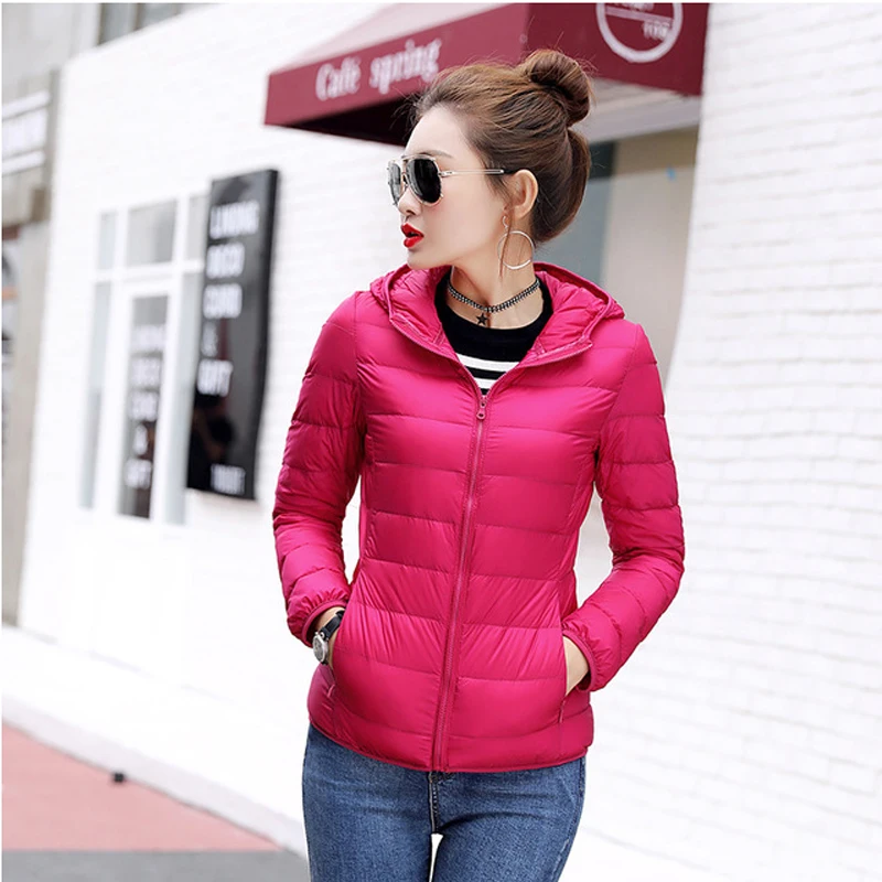 

2019 Clothes Women Jackets Spring Autumn Winter Plus Size S-4XL 5XL 6XL Ultra Thin Super Light Casual Down Coats