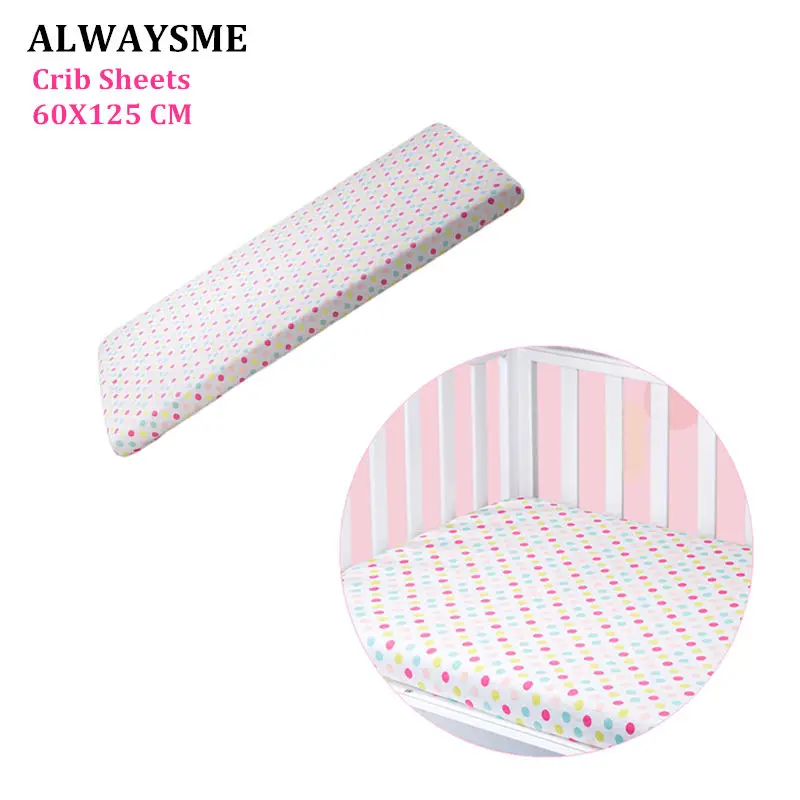 

ALWAYSME Baby Breathable Soft Standard Crib Toddler Mattres Sheets Covers 65x120CM Cotton Knit Home Textile Bed Sheets Covers