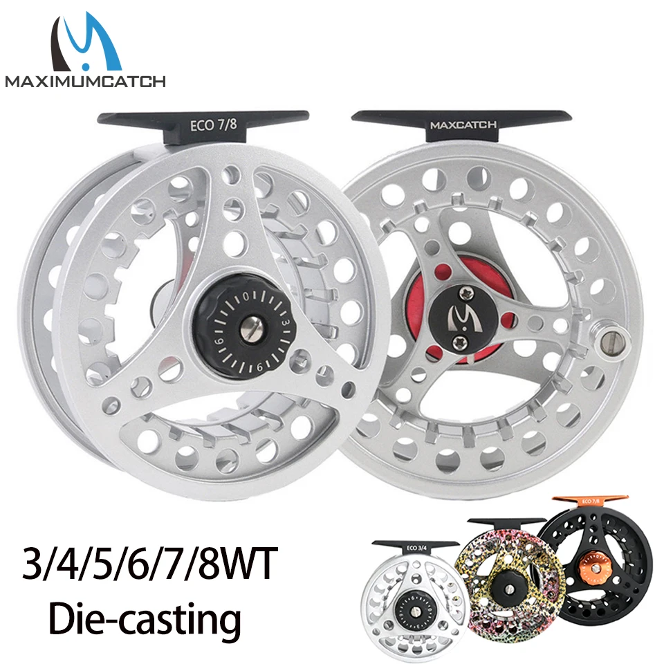 Maximumcatch Fly Fishing Reel 1/2/3/4/5/6/7/8 WT Large Arbor Die Casting Aluminum Fly Reel