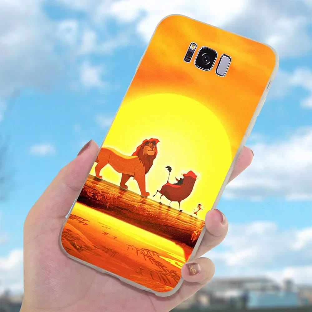 Мягкий чехол из ТПУ с изображением короля льва для Galaxy A7 2018 Чехлы Samsung A6 плюс Чехол