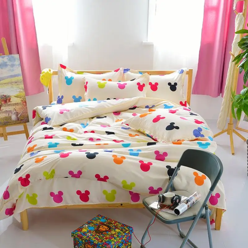 Hot Pink Lime Green Circle Dot Teen Girl Bedding Duvet Cover Set