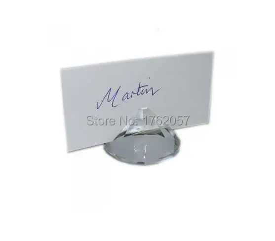 Ромбовидный оптический стеклянный держатель карточки с именем гостя Свадебные украшения прием гостей в доме невесты сувениры украшения стола(нет карты