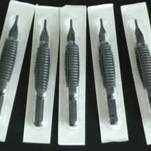 Только для тату, прямые поставки от производителя, розничная, 40 шт., 3RT 5RT, смешанные, 16 мм, черные резиновые одноразовые трубки для тату, ручки для тату, поставка