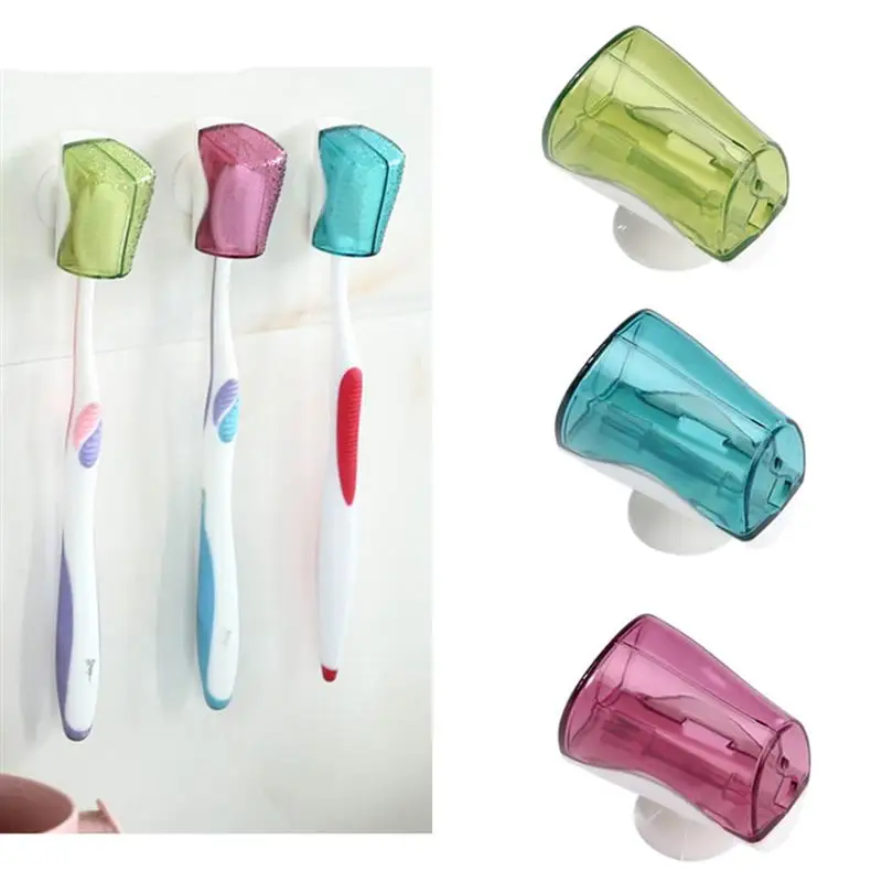 

9pcs/Pack Wall Mount Toothbrush Protective Cap Suction Cup Dustproof Toothbrush Cap Cover Home Bathroom Accessories