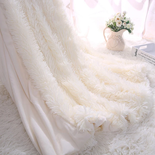 Faux Fur Blanket Soft Fluffy Sherpa Throw Blankets for beds cover
