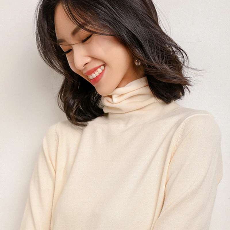 Gejas Ainyu new autumn winter sweater women turtleneck sweaters fashion 2018 women cashmere sweater women knitting pullover tops