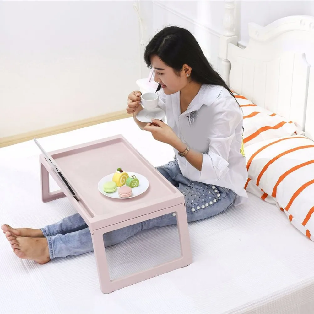 Portable Mobile Laptop Standing Desk For Bed Sofa Laptop Folding Table Notebook Desk With Mouse Pad For Home Office use