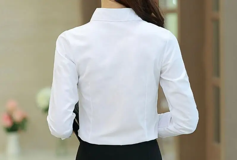Hot горячий весенний женский модный, больших размеров белой рубашки с длинными рукавами и v-образным вырезом, культивировать свою мораль Показать тонкую рубашку