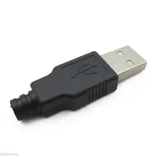 10 X USB2.0 Тип-вилка стандарта США 4-контактный разъем коаксиальный адаптер& Черный Пластик крышка usb-адаптер для приемника