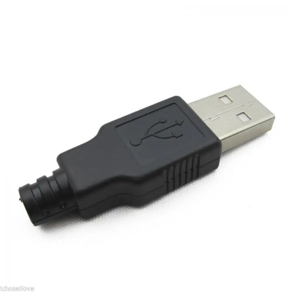 10 X разъем USB2.0 Type A 4 контактный адаптера и черный пластиковый чехол USB адаптер