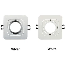 Регулируемый квадратный корпус рамка светильник вниз свет Встраиваемый светодиодный потолочный светильник регулируемая рама MR16 GU10 принадлежности для ламп