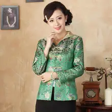 Весенняя Новинка, Женское пальто в китайском стиле, куртка с длинными рукавами и принтом, модная Улучшенная верхняя одежда, пальто с воротником-стойкой, размер M-4XL
