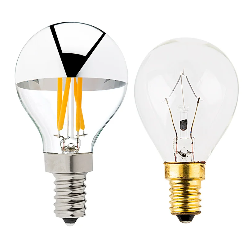 Dimmable,4W 2700K G45 Sliver Bowl Style,LED Filament Bulb ,E12 ... Dimmable,4W 2700K G45 Sliver Bowl Style,LED Filament Bulb ,E12 ...