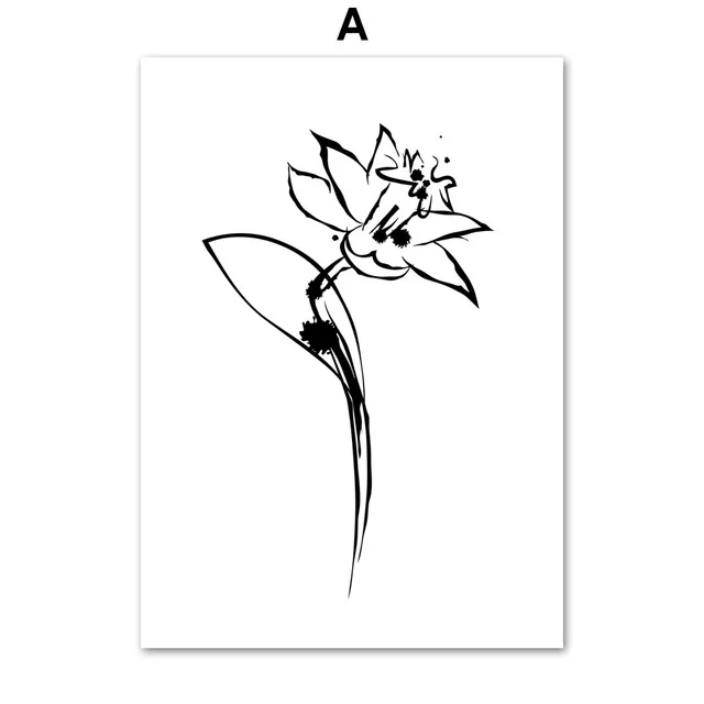 Abstract-Black-White-Flower-Nordic-Posters-And-Prints-Wall-Art-Canvas-Painting-Wall-Pictures-For-Living.jpg_640x640
