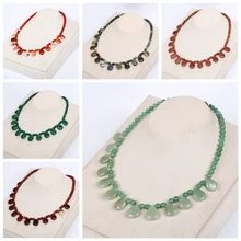 Бусы из натурального камня, ожерелье с кисточками, женская короткая цепочка, ожерелье для мужчин, мужские ювелирные изделия, бохо Макси ожерелье с агатом, янтарный нефрит, подарки