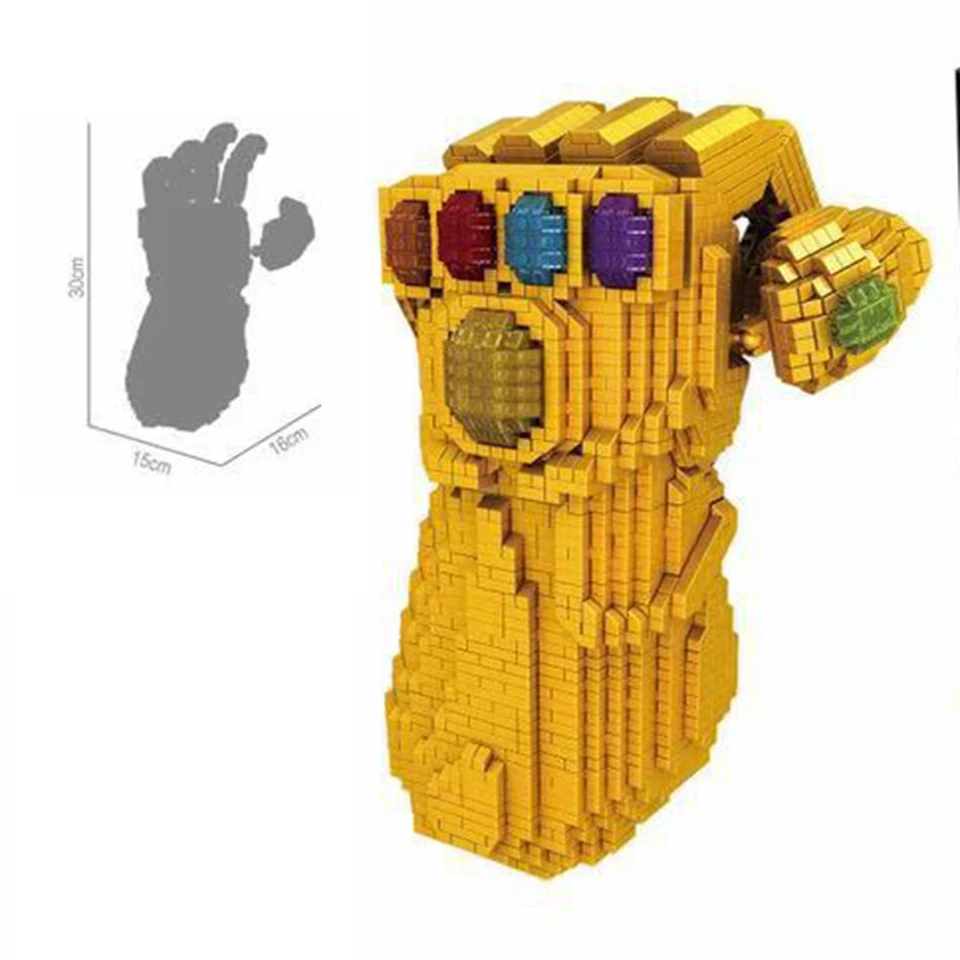 

Marvelid Infinity Gauntlet Thanose Micro Diamond Building Blocks Toys Legod Super Heroes Assemble Model Educational Bricks Gifts