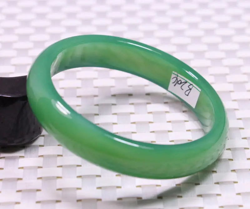 

62MM VERY FINE RARE NATURAL GREEN JADEITE stone BRACELET BANGLE #B204