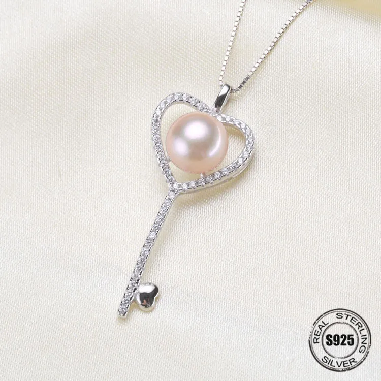 Goedkoop Mode S925 Zilveren Parel Ketting Hanger Vrouw DIY Accessoires halffabrikaten Onderdelen Fittings Bevestigingen Producten Sieraden Maken