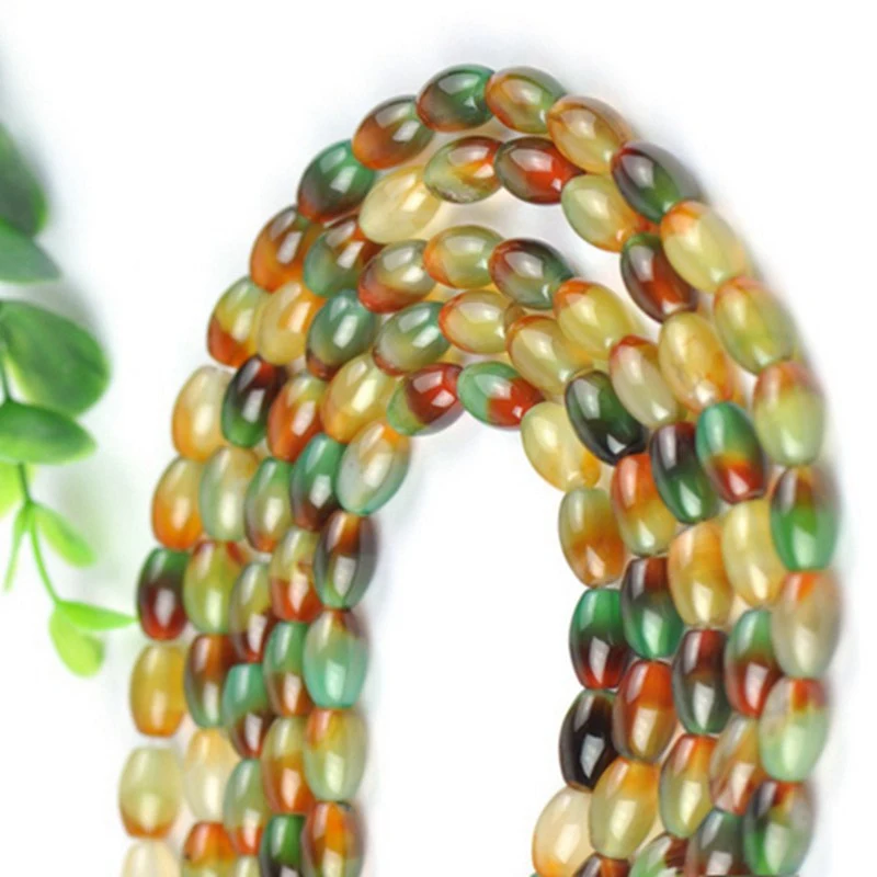 32pcs/str natural AAA Natural color Peacock natural agate m beads Loose Beads jewelry making 8*12mm Please select size 012022
