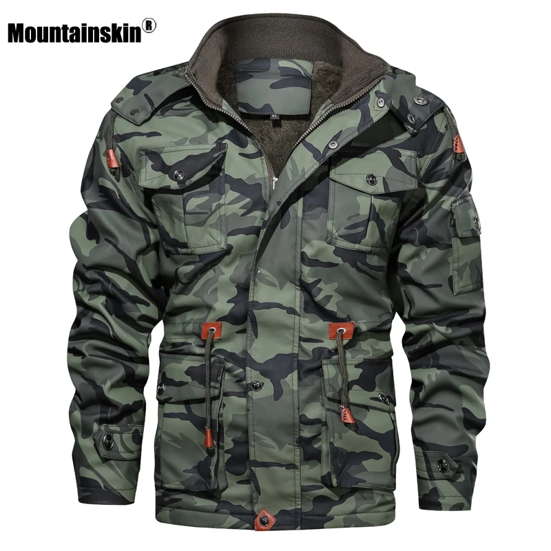 Мужская куртка из ПУ кожи Mountainskin черная утепленная с флисовой подкладкой и
