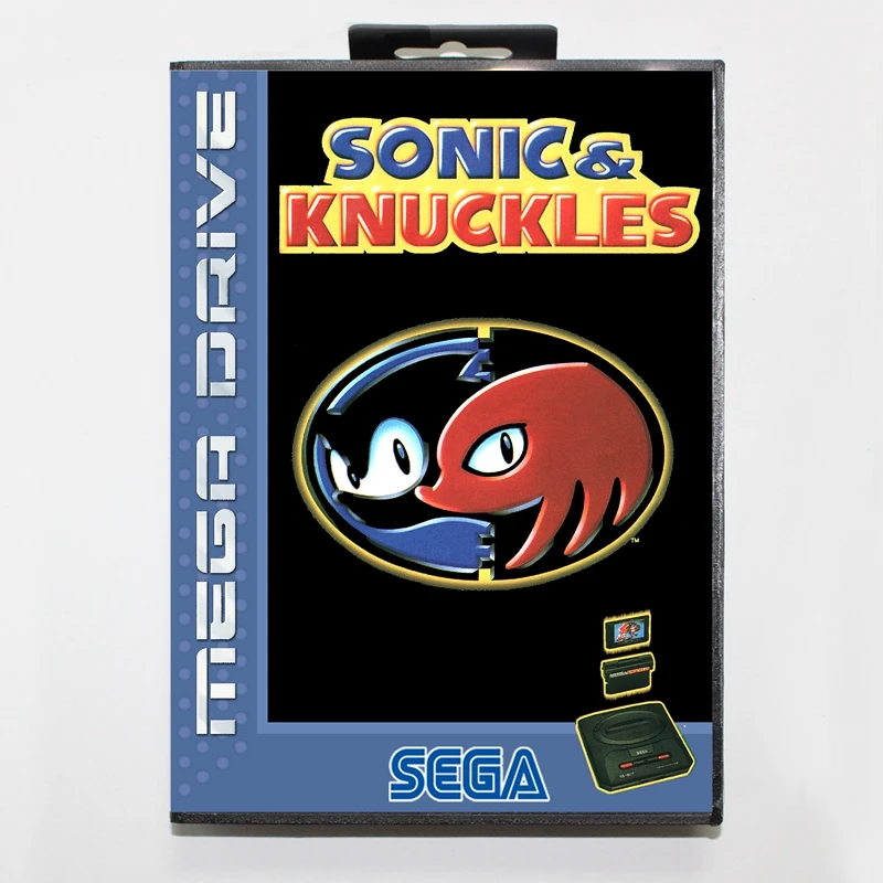 Sega MD games card-Sonic& Knuckles с коробкой для игровой консоли sega MegaDrive 16 bit MD card