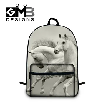 

Dispalang Mens Laptop Backpack 3D Animal Print Horse Travel Backpack Kids Student School Basg Rugzak Paard Shoulder Book Bag