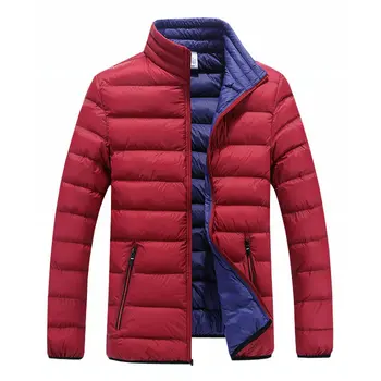 

drop shipping stand collar men winter jackets and coat cotton padded outwear slim fit thick parkas LBZ14