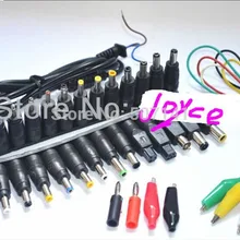 1 комплект/37 шт. универсальный AC DC разъем зарядного устройства разъем для ноутбука/ноутбука AC DC адаптер питания с кабелем