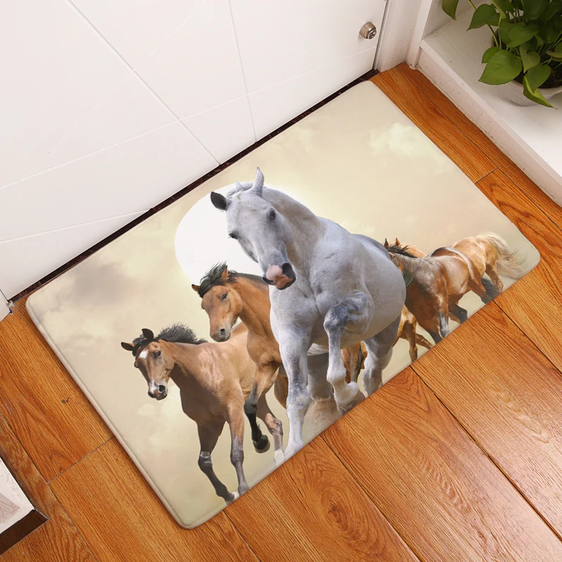 Модный стиль Majestic Horse Print ковры противоскользящие напольные коврики уличные ковры прозрачные коврики для передней двери