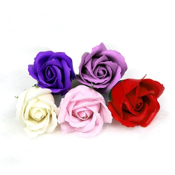 

50Pcs Floral Scented Bath Soap Rose Flower Petals Plant Essential Oil Rose Soap Set Bath Soap Shaped Petals Wedding Party Gift