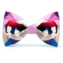 Мужская мода повседневные мужские ручной галстук-бабочка мужчины женщины печати мамонта жених свадьба весело цвет корейский