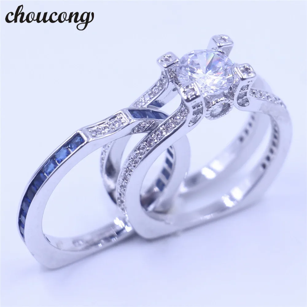 Prix pour Choucong De Luxe Femmes Bijoux 5A Bleu zircon Cz anneau 925 En Argent Sterling Femmes pierre de naissance Engagement Wedding Band Anneau Sz 5-11 Prix pour Choucong De Luxe Femmes Bijoux 5A Bleu zircon Cz anneau 925 En Argent Sterling Femmes pierre de naissance Engagement Wedding Band Anneau Sz 5-11