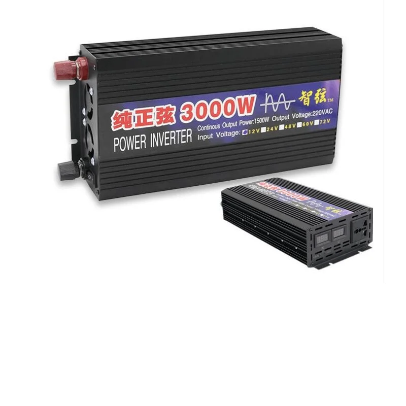 

Pure Sinusoidal Inverter 12V24V48V60V to 220V3000W Dual Digital Display for Vehicle Household