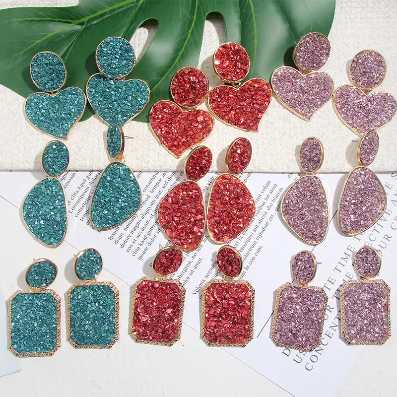 

Flatfoosie Handmade Crystal Drop Dangle Earrings Vinatge Colorful Ethnic Earrings For Women 2019 Party Unique Bohemian Jewelry