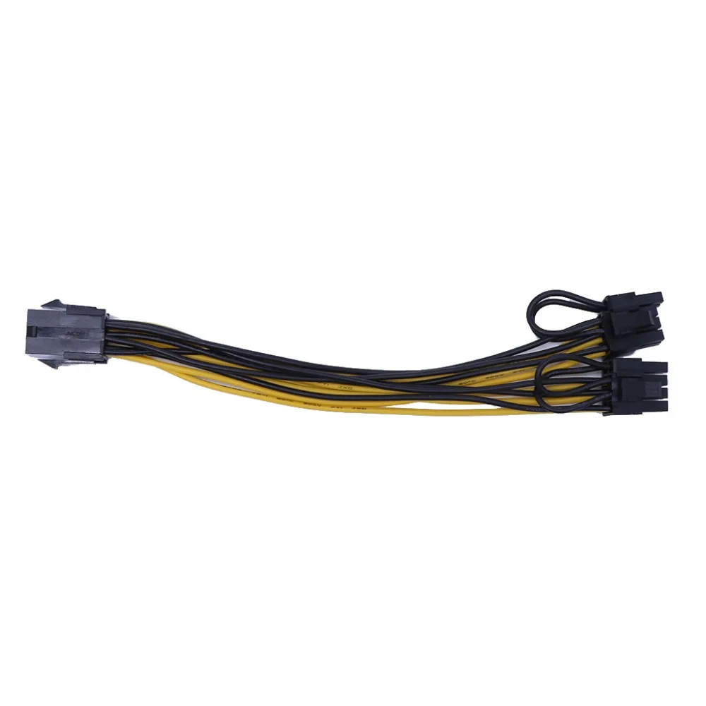 6 контактный разъем PCI E с двумя 2 портовыми 8 контактными разъемами (6 + Pin) Кабель