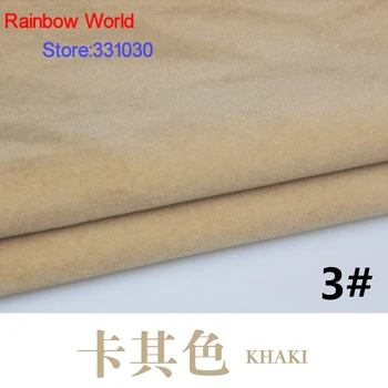 

3# khaki Flocked flocking Fabric for sewing DIY skirt coat Sofa Pillow Mattress Cushion Toys Bags materia (150*100)