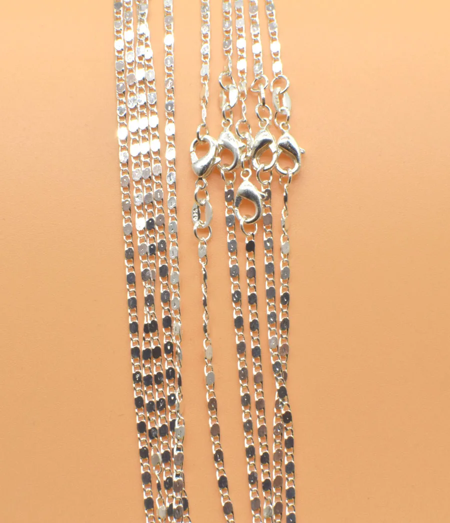 5PCS 30 inches Wholesale jewelry Lot 925 Silver SMOOTH Chain Necklace