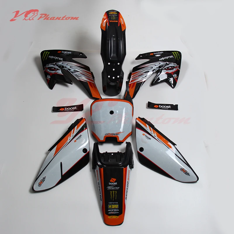 CRF70 Plastic kit +3m graphics Decals Sticker Kit For most Chinese Kayo