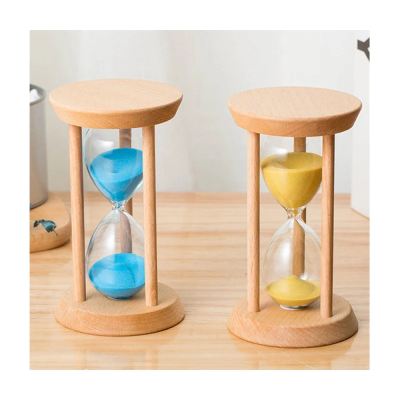 10/15/30 Min Wooden Framed Sand Glass Clock Hourglass Sandglass Timer