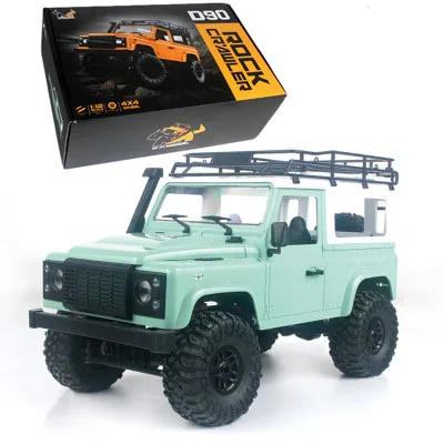 RC автомобиль MN-90 MN-91 RTR MN 1/12 1:12 2,4G 4WD пульт дистанционного управления Автомобили светильник светодиодный Сумки на крыше внедорожный гусеничный автомобиль грузовик игрушки - Цвет: 90 Green Retail Box