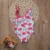 2017 1-6Y Girls Bird Print Triangle Swimsuit One-Piecesuits One-Shoulder Swimming Bathing Suit Baby Kid Детская Пляжная Одежда